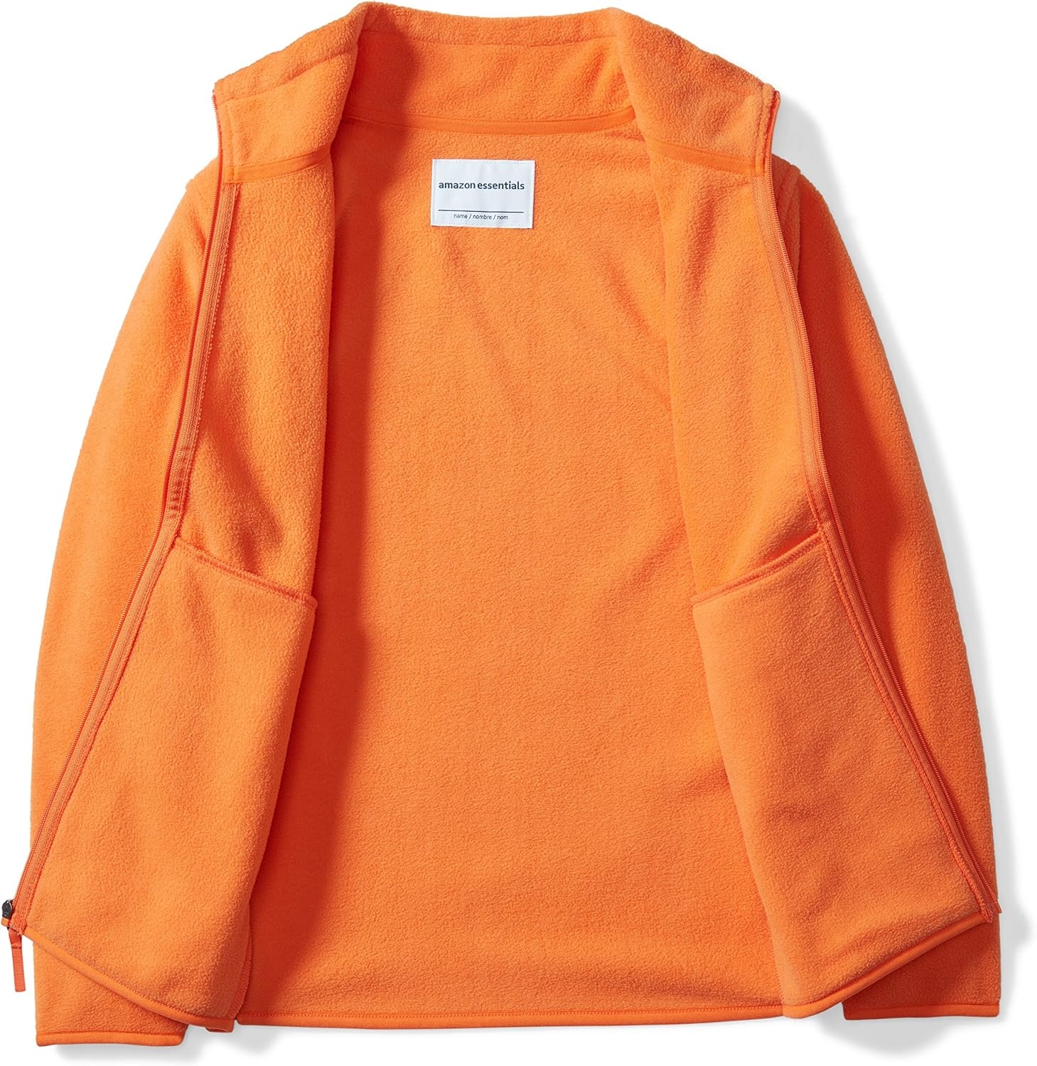 image:imageAmazon Essentials Boys and Toddlers Long Sleeve Polar Fleece FullZip Mock Jacket InsulatedOrange