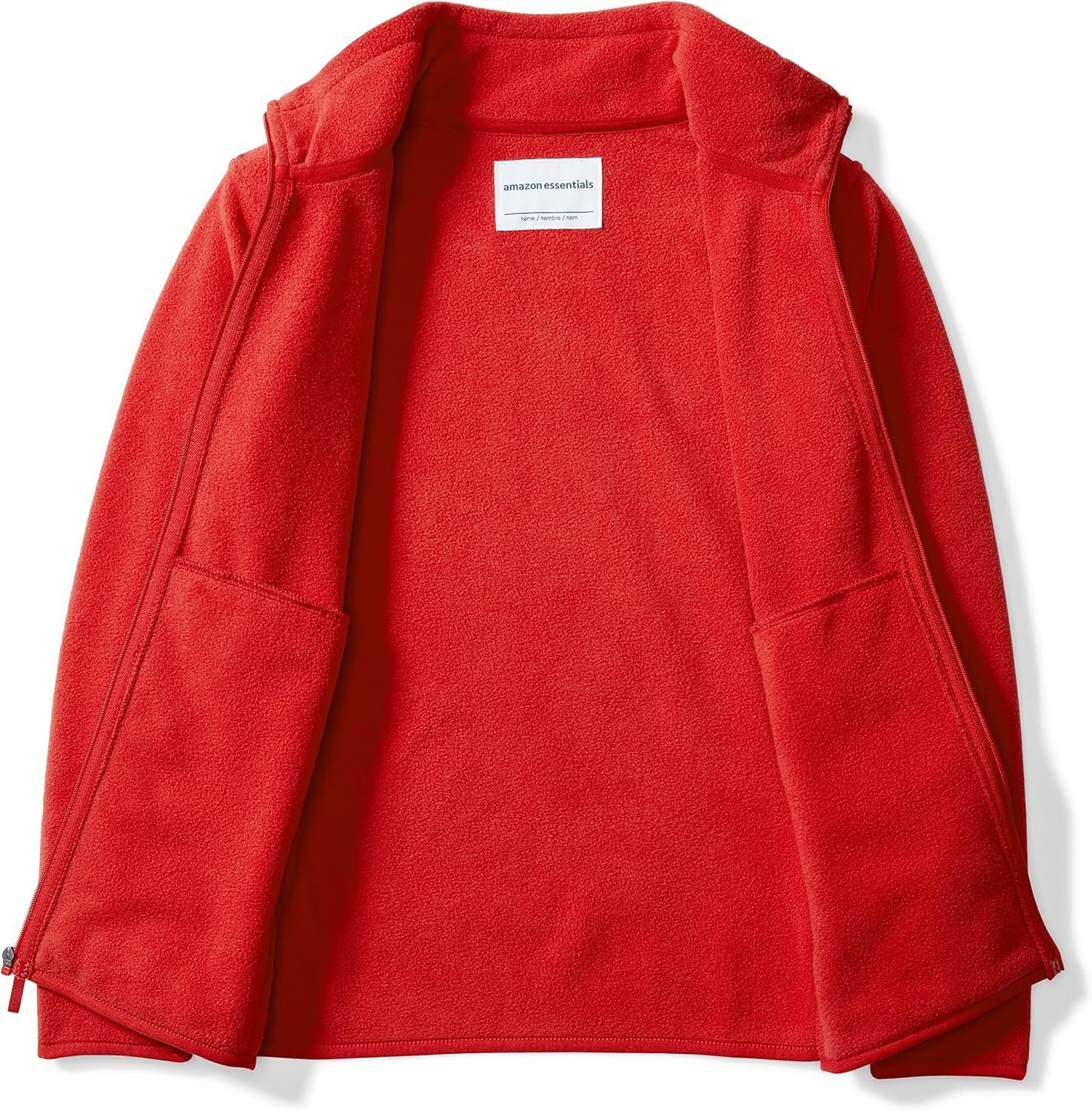image:imageAmazon Essentials Boys and Toddlers Long Sleeve Polar Fleece FullZip Mock Jacket InsulatedRed