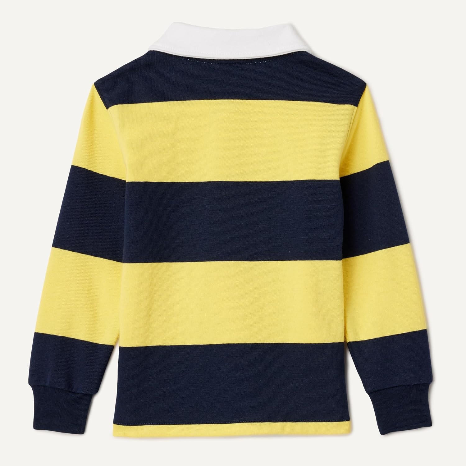 image:imageAmazon Essentials Boys and Toddlers Long Sleeve Rugby Polo ShirtNavy Yellow Rugby Stripe
