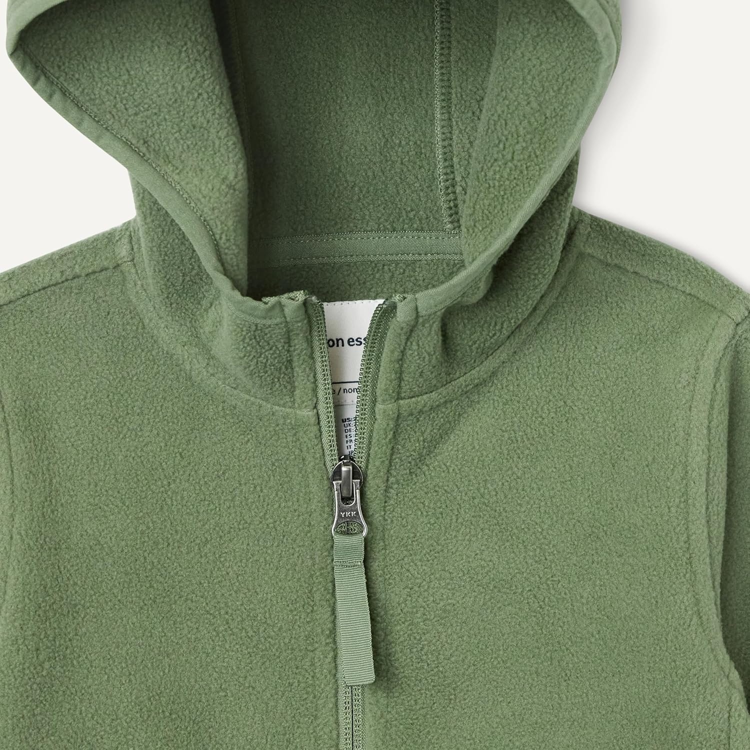 image:imageAmazon Essentials Boys and Toddlers Polar Fleece FullZip Hooded Long Sleeve Insulated Coat JacketDark Olive