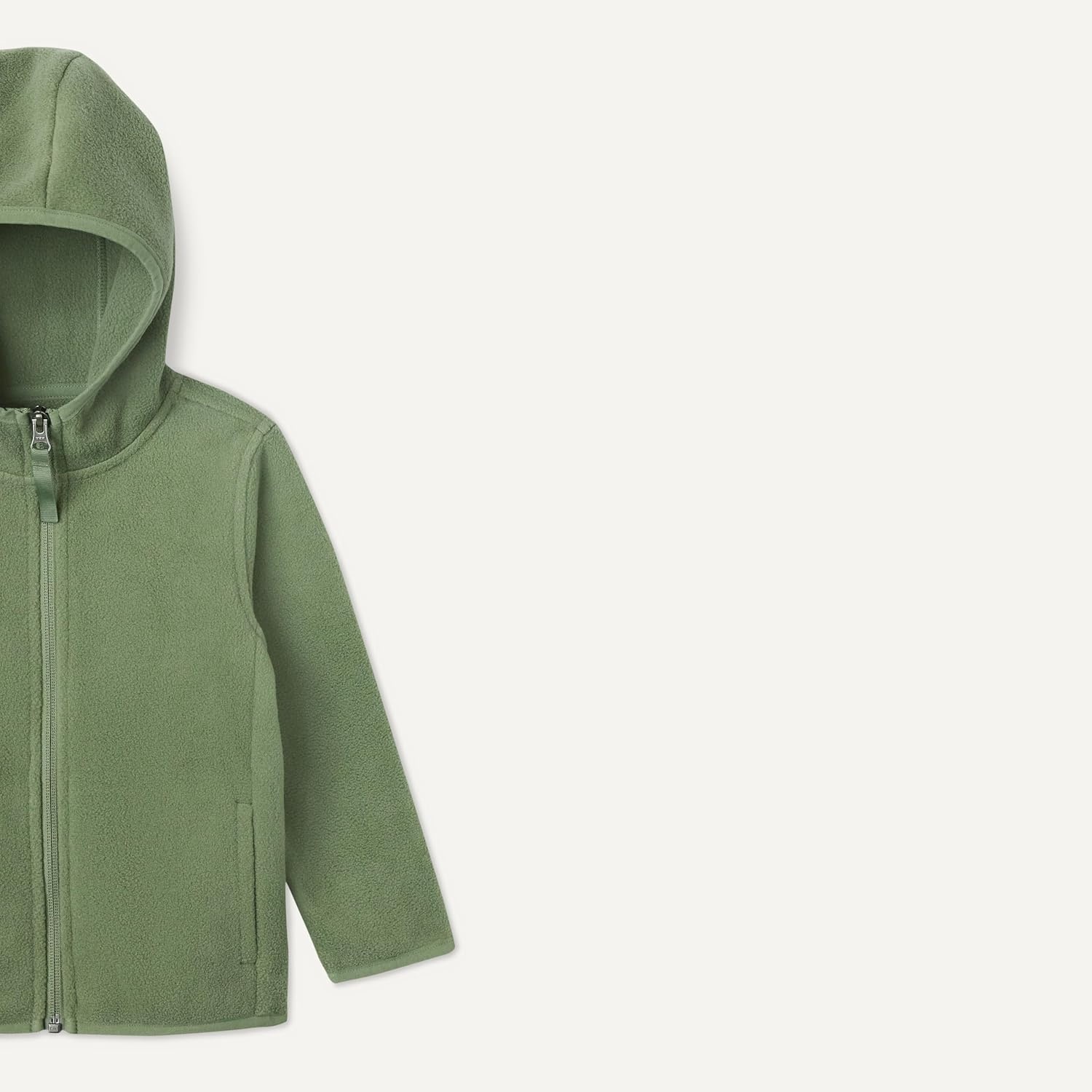 image:imageAmazon Essentials Boys and Toddlers Polar Fleece FullZip Hooded Long Sleeve Insulated Coat JacketDark Olive