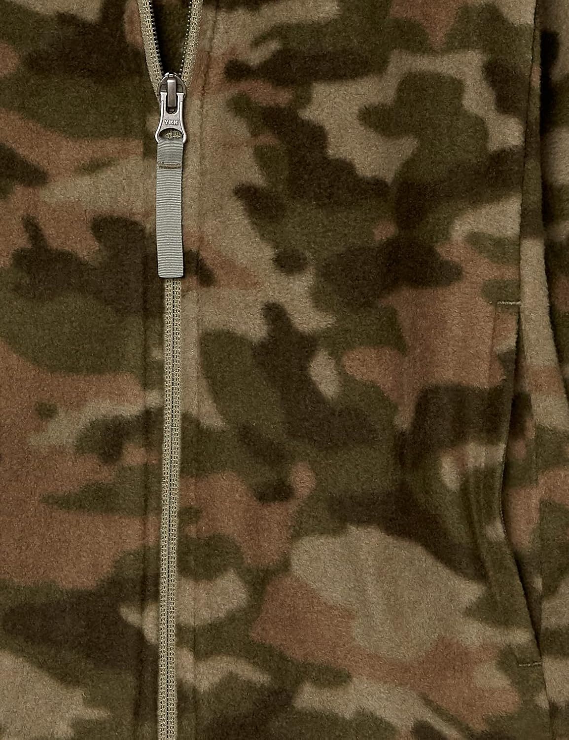 image:imageAmazon Essentials Boys and Toddlers Polar Fleece FullZip Hooded Long Sleeve Insulated Coat JacketOlive Camo