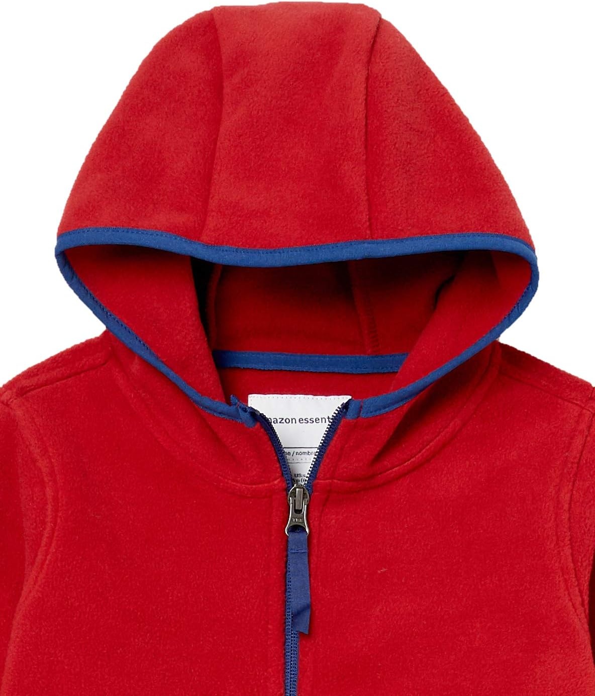 image:imageAmazon Essentials Boys and Toddlers Polar Fleece FullZip Hooded Long Sleeve Insulated Coat JacketStrong Red