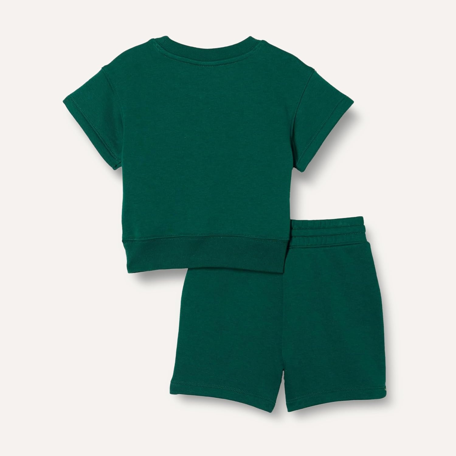 image:imageAmazon Essentials Boys and Toddlers Relaxed Fit Short Sleeve Sweatshirt and Shorts Set Pack of 2Dark Green Alphabet