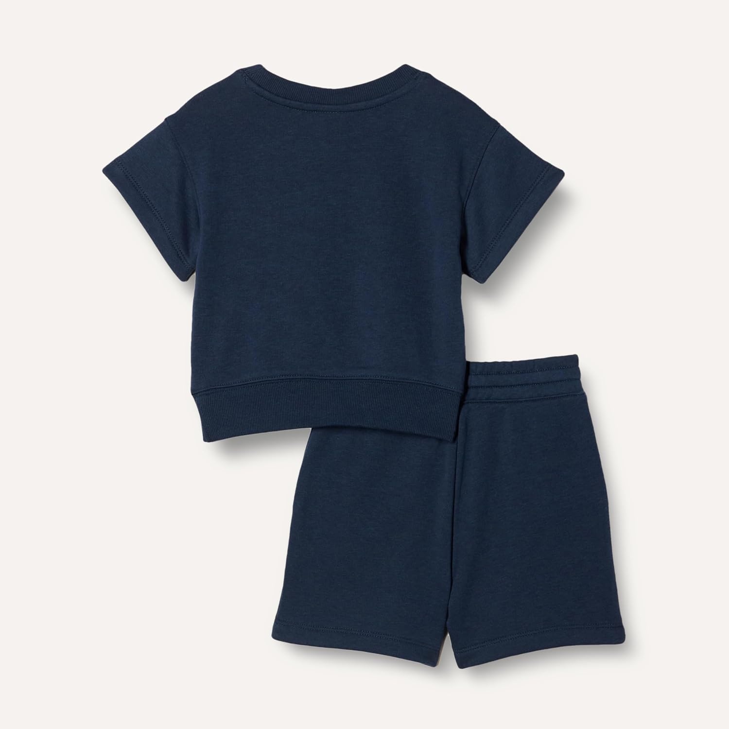 image:imageAmazon Essentials Boys and Toddlers Relaxed Fit Short Sleeve Sweatshirt and Shorts Set Pack of 2Navy