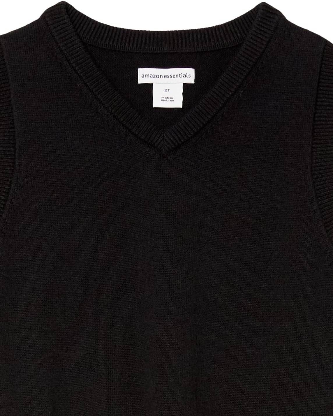 image:imageAmazon Essentials Boys and Toddlers School Uniform Cotton VNeck Sweater Vest2pack Black