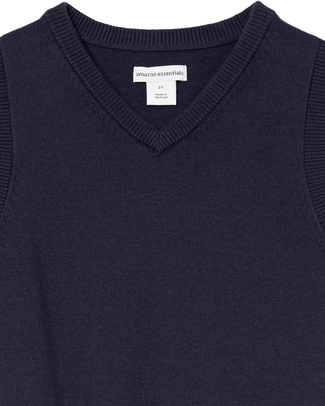 image:imageAmazon Essentials Boys and Toddlers School Uniform Cotton VNeck Sweater Vest2pack Navy