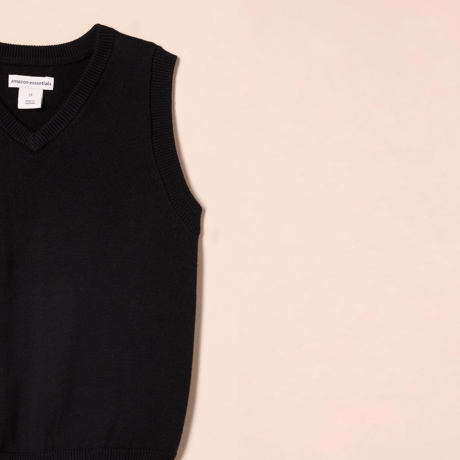image:imageAmazon Essentials Boys and Toddlers School Uniform Cotton VNeck Sweater VestBlack