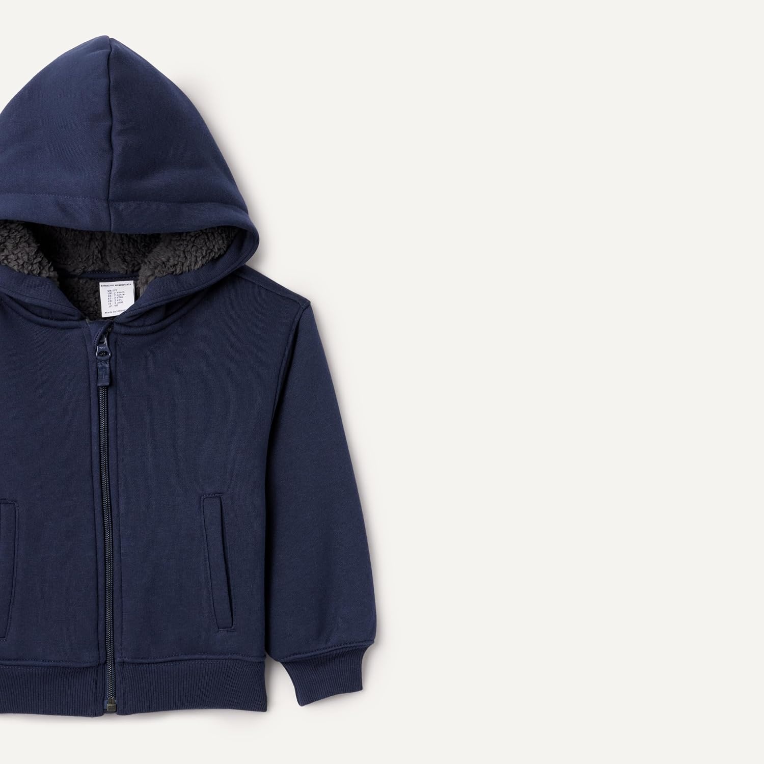 image:imageAmazon Essentials Boys and Toddlers SherpaLined ZipUp Hoodie SweatshirtNavy