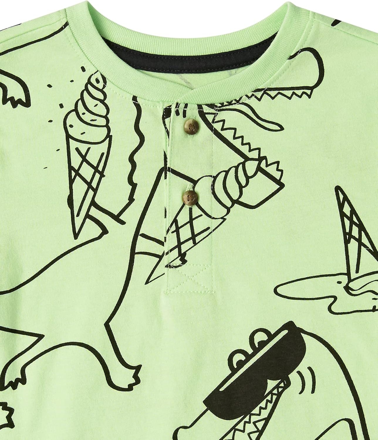 image:imageAmazon Essentials Boys and Toddlers ShortSleeve Henley TShirts Previously Spotted Zebra Multipacks
