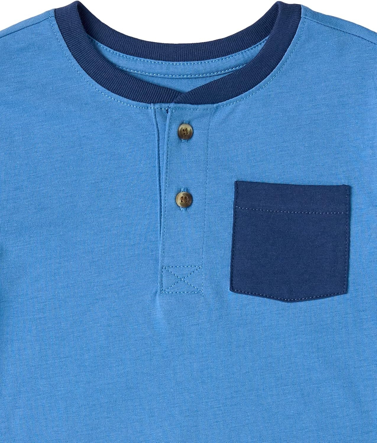 image:imageAmazon Essentials Boys and Toddlers ShortSleeve Henley TShirts Previously Spotted Zebra Multipacks