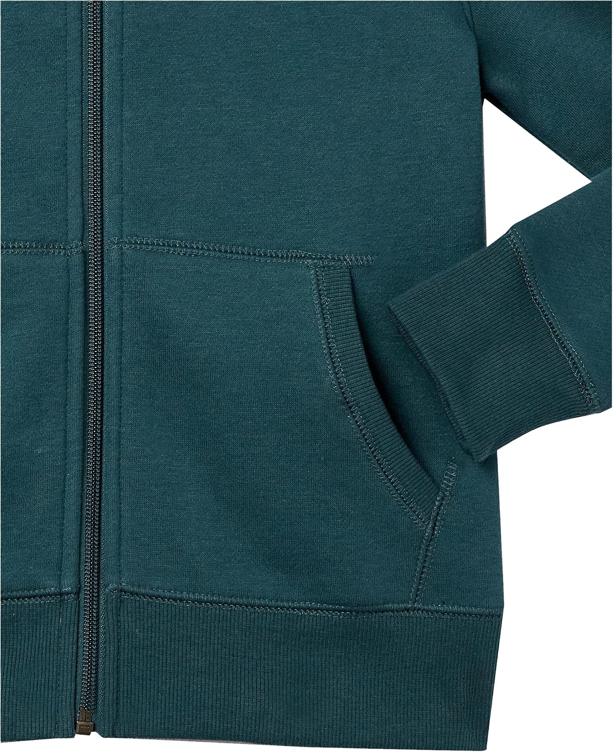 image:imageAmazon Essentials Boys and Toddlers Soft Fleece ZipUp Hoodie SweatshirtDark Green