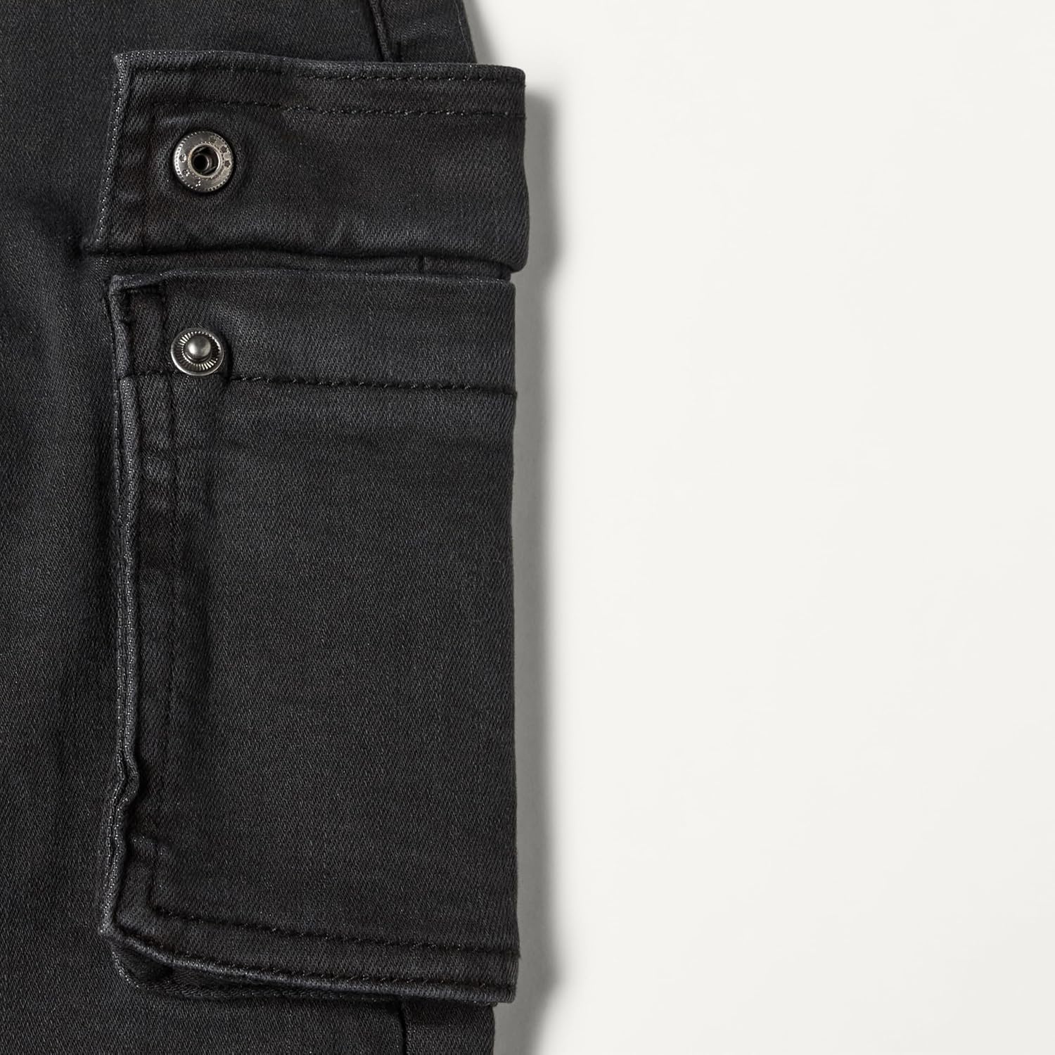 image:imageAmazon Essentials Boys and Toddlers Stretch Denim Cargo Jean with Elastic WaistWashed Black