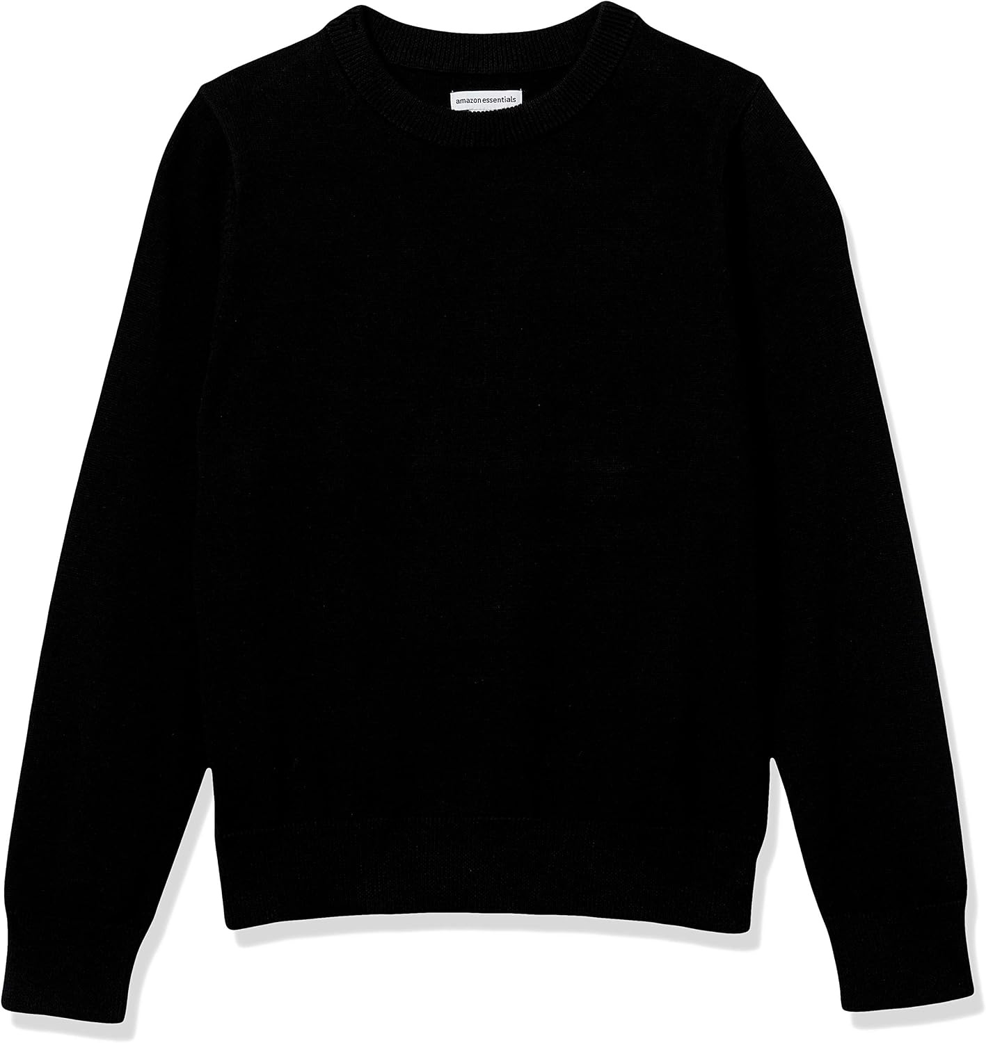 image:imageAmazon Essentials Boys and Toddlers Uniform Cotton Crewneck Pullover SweaterBlack