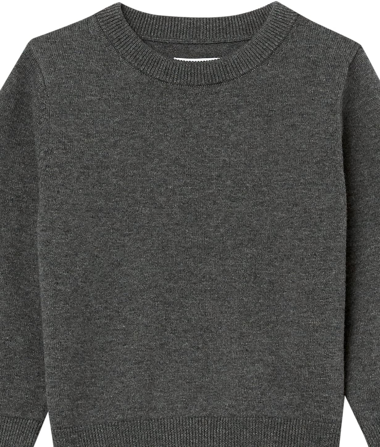 image:imageAmazon Essentials Boys and Toddlers Uniform Cotton Crewneck Pullover SweaterCharcoal Heather