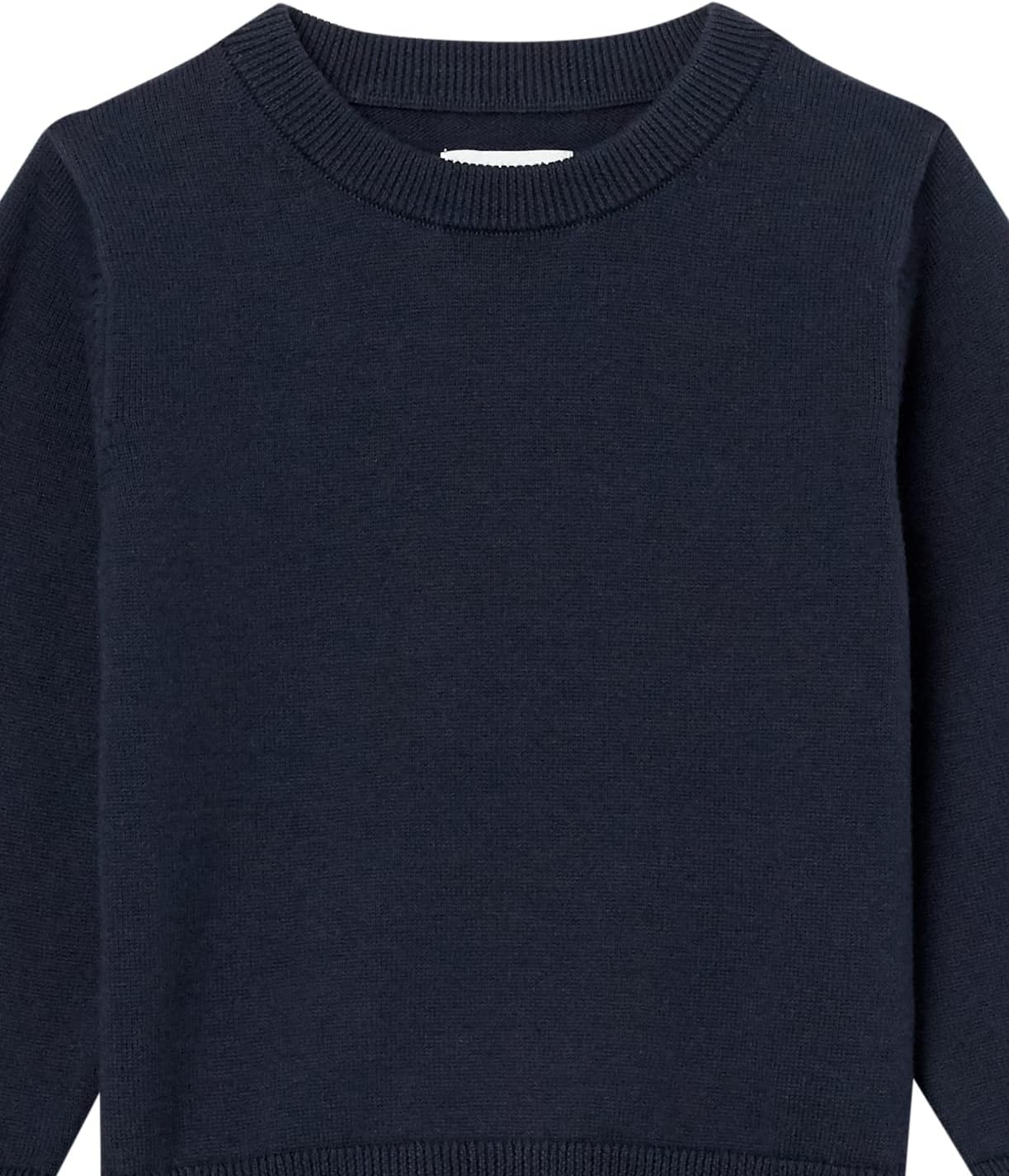 image:imageAmazon Essentials Boys and Toddlers Uniform Cotton Crewneck Pullover SweaterNavy
