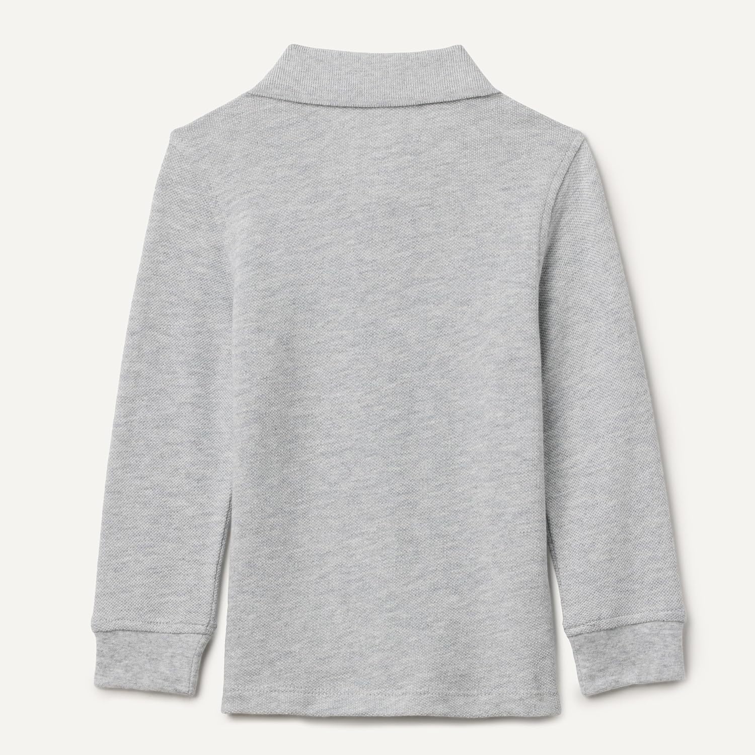 image:imageAmazon Essentials Boys and Toddlers Uniform Long Sleeve Pique Polo Shirt for School UniformLight Grey Heather