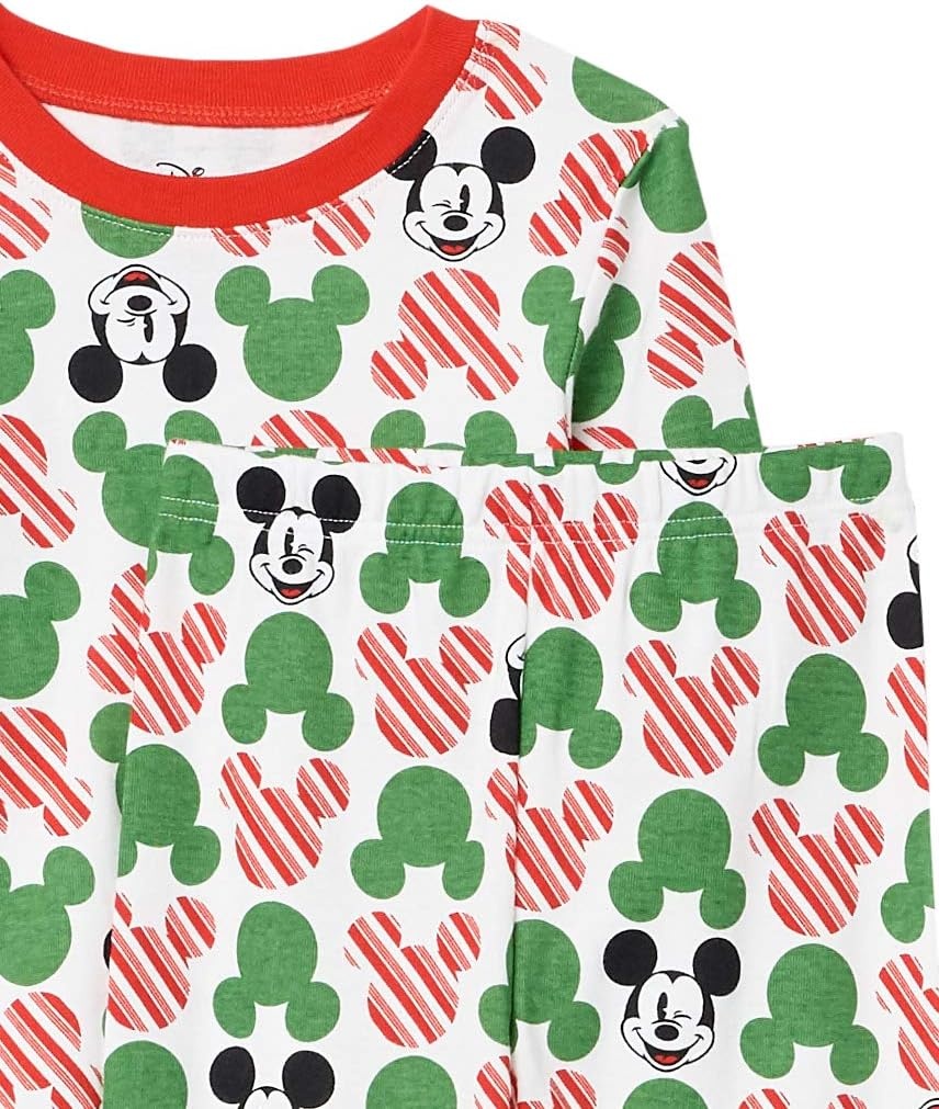 image:imageAmazon Essentials Disney Marvel Star Wars Boys and Toddlers SnugFit Cotton Pajama Sleepwear Sets2piece Mickey Holiday