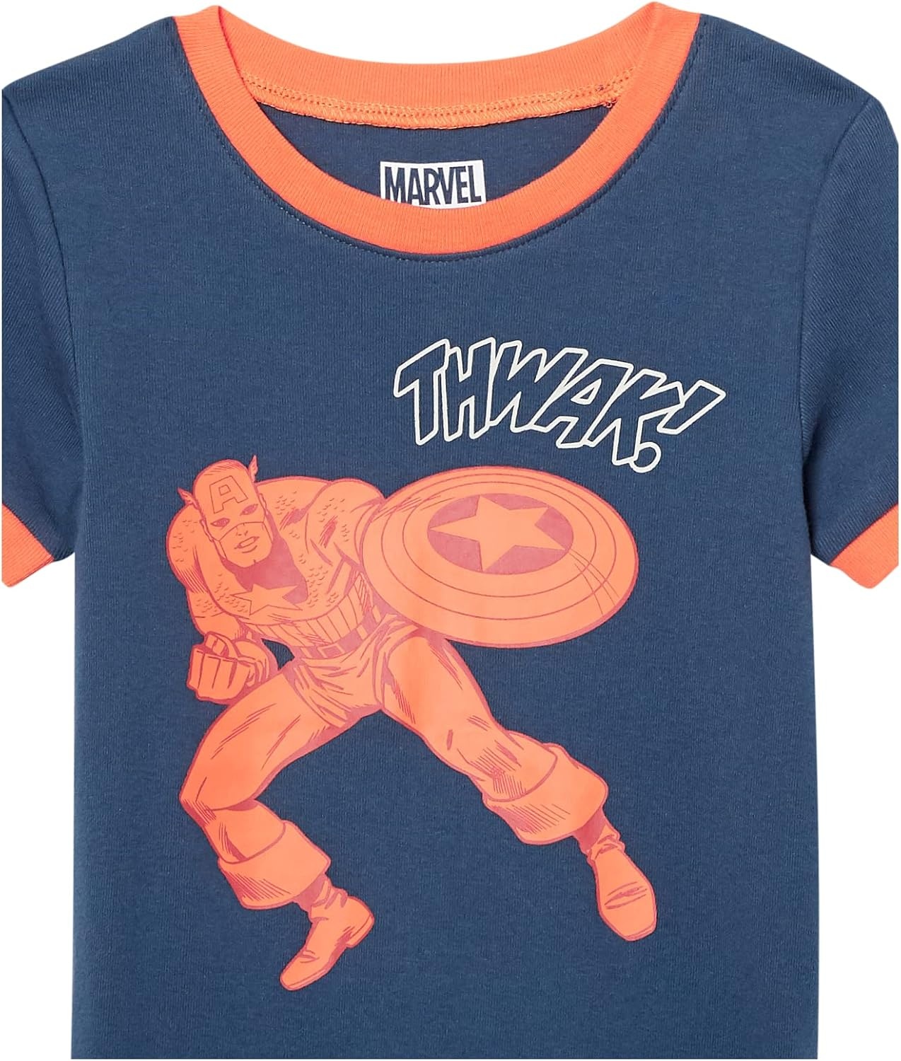 image:imageAmazon Essentials Disney Marvel Star Wars Boys and Toddlers SnugFit Cotton Pajama Sleepwear SetsMarvel Captain America