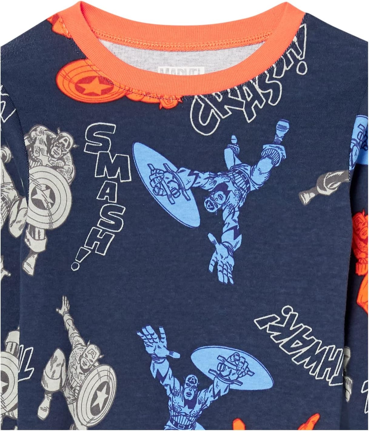 image:imageAmazon Essentials Disney Marvel Star Wars Boys and Toddlers SnugFit Cotton Pajama Sleepwear SetsMarvel Captain America