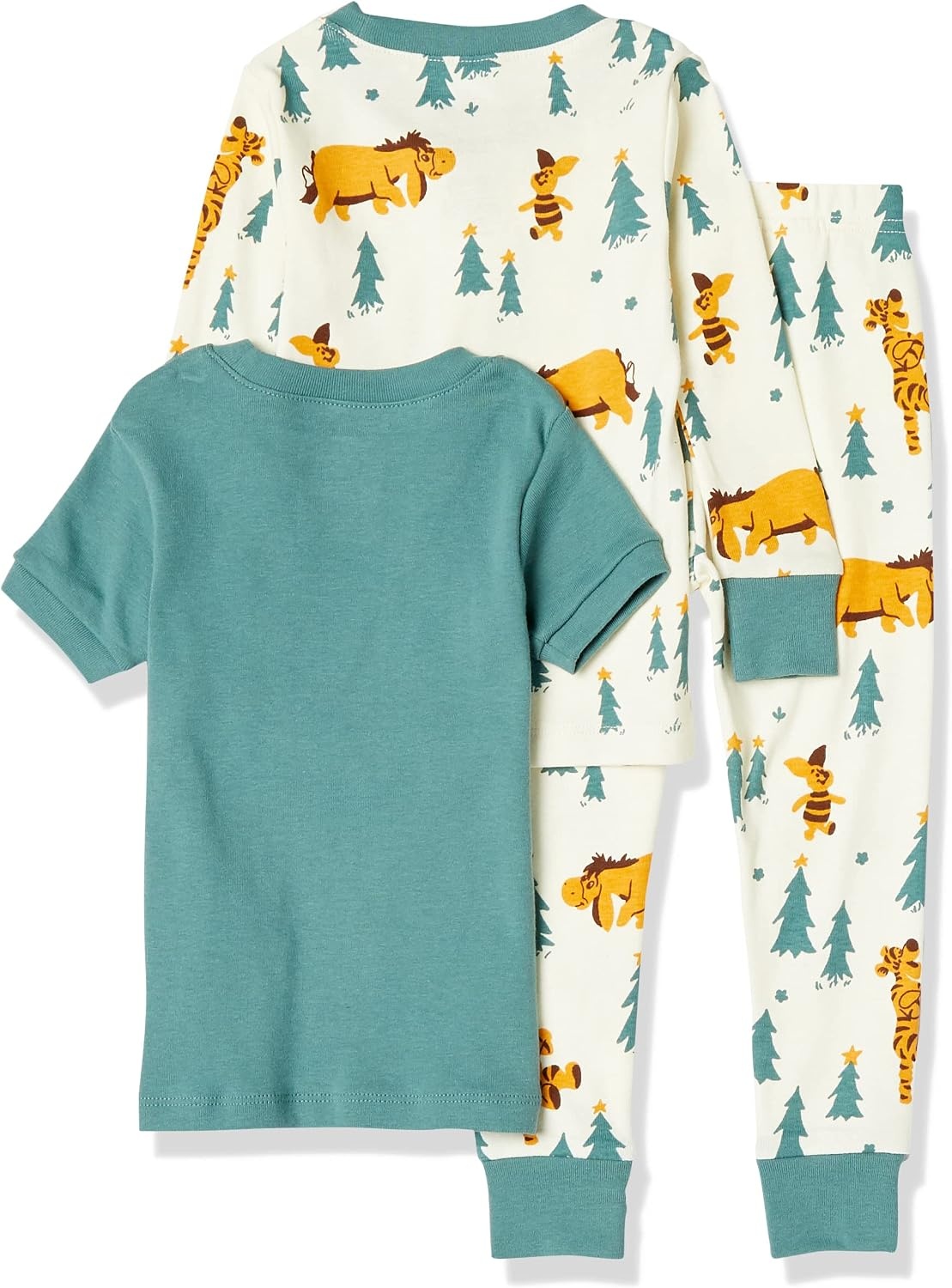 image:imageAmazon Essentials Disney Marvel Star Wars Boys and Toddlers SnugFit Cotton Pajama Sleepwear SetsPooh Holiday Forest Kids