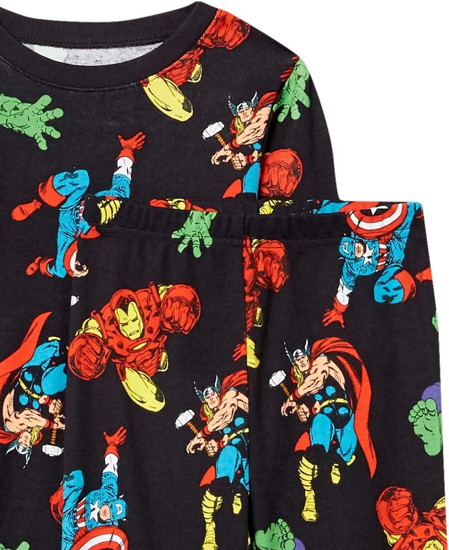 image:imageAmazon Essentials Disney Marvel Star Wars Boys and Toddlers SnugFit Cotton Pajamas Sleepwear Sets for Toddler2piece Marvel Avengers