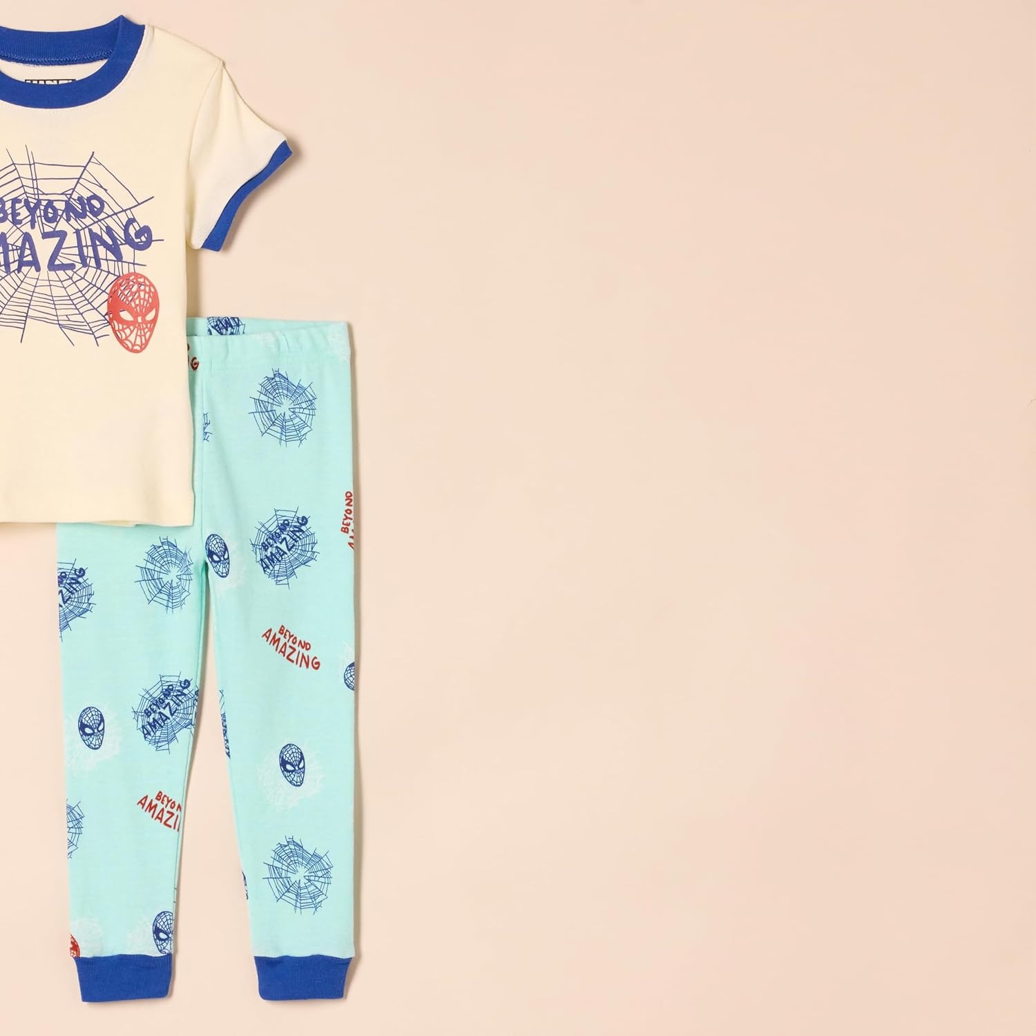 image:imageAmazon Essentials Disney Marvel Star Wars Boys and Toddlers SnugFit Cotton Pajamas Sleepwear Sets for ToddlerMarvel Spiderman Print