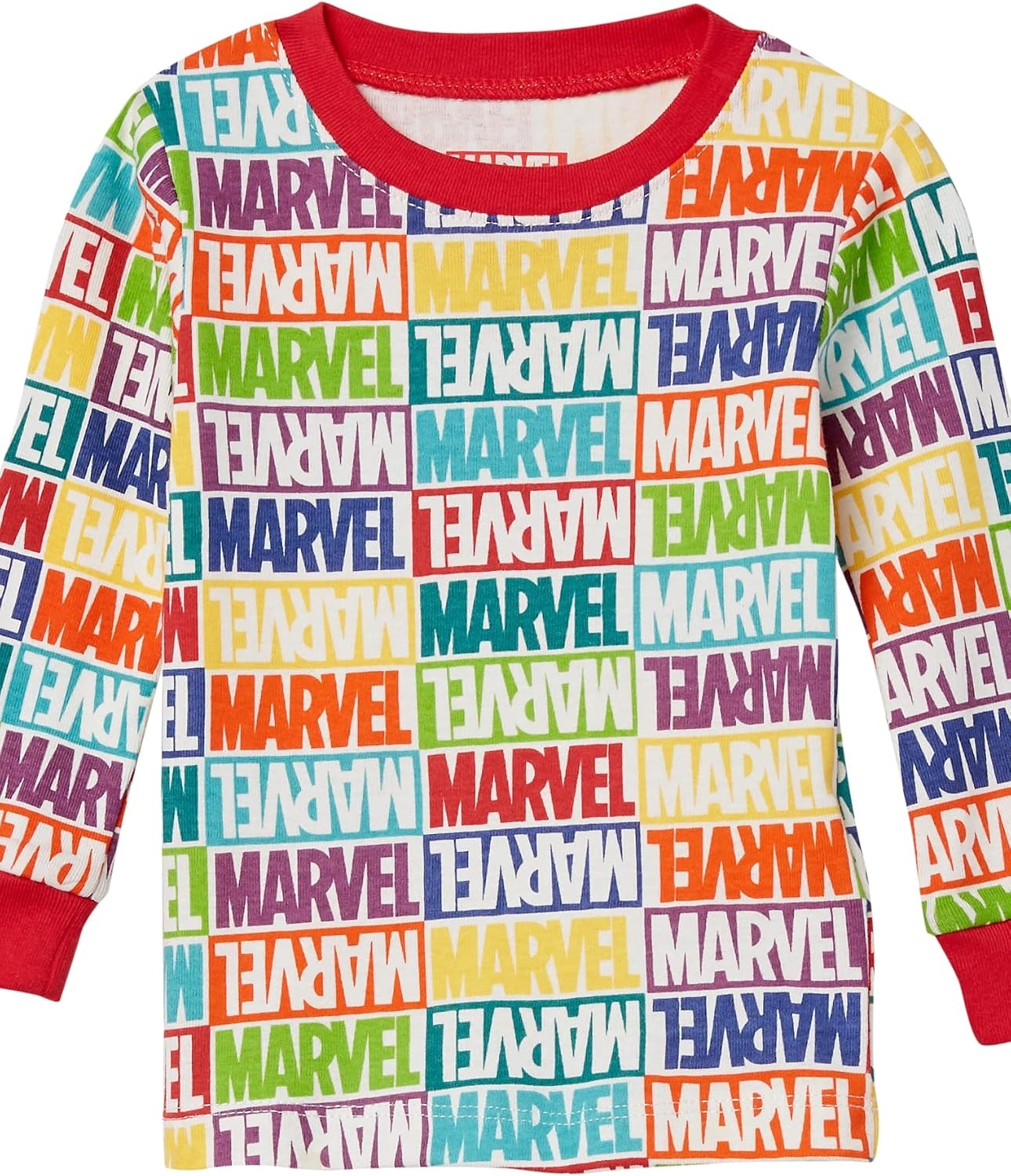 image:imageAmazon Essentials Disney Marvel Star Wars Unisex Kids SnugFit Cotton PajamasMarvel Holiday Bricks