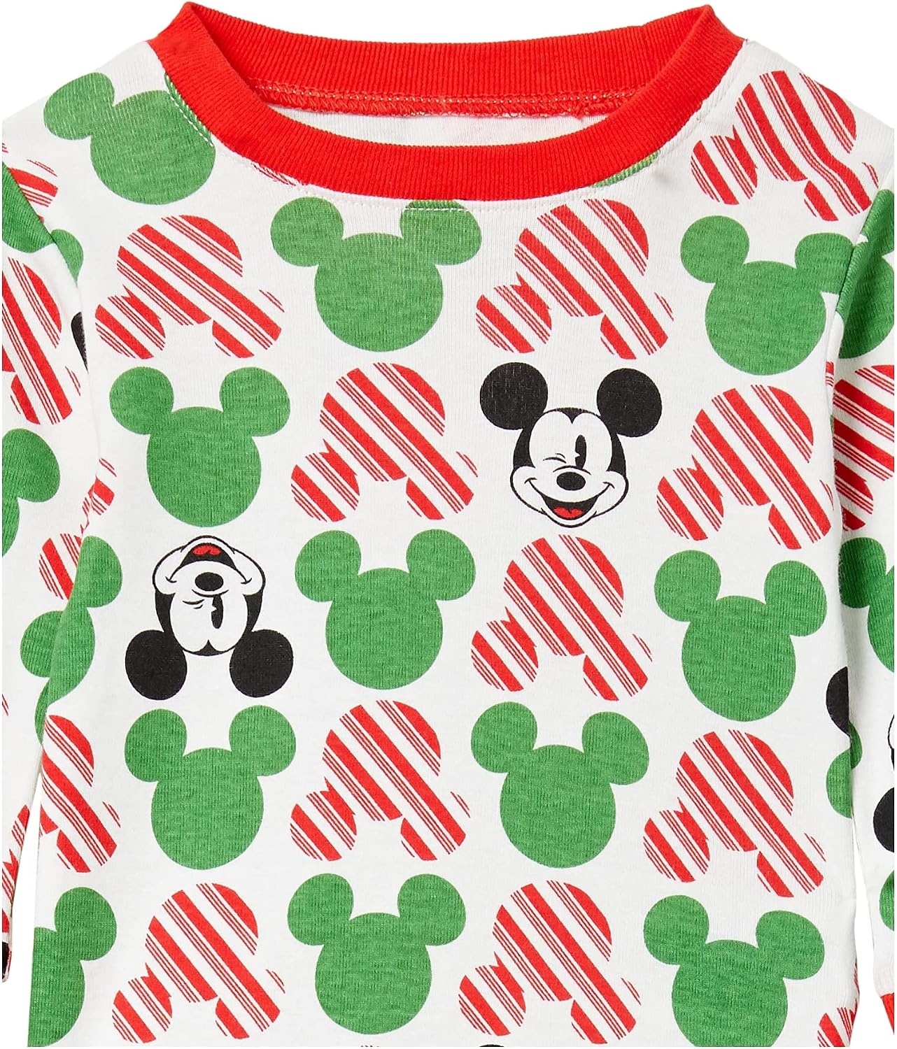 image:imageAmazon Essentials Disney Marvel Star Wars Unisex Kids SnugFit Cotton PajamasMickey Holiday Baby and Kids