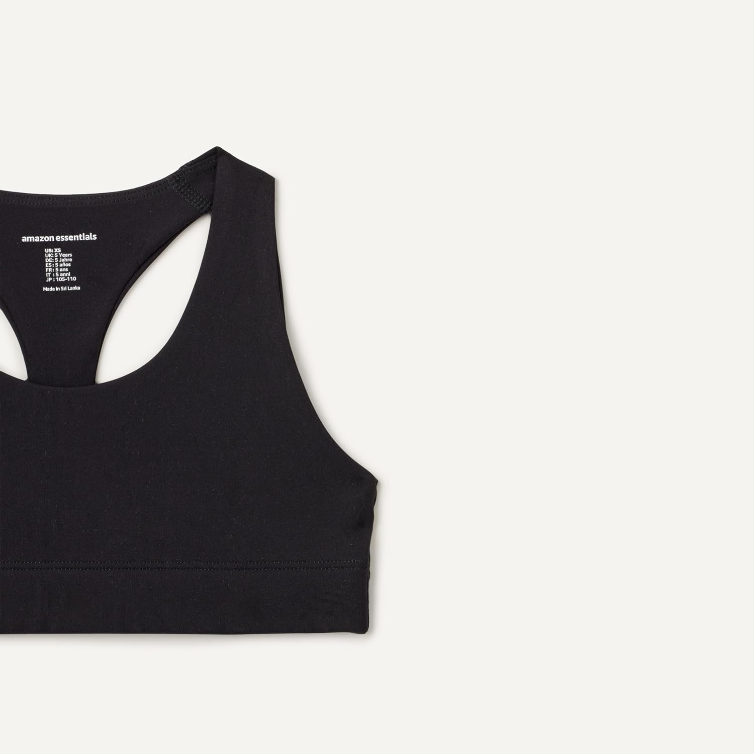 image:imageAmazon Essentials Girls Active Total Train Racerback Sports Bra for Gym Workout TrainingBlack