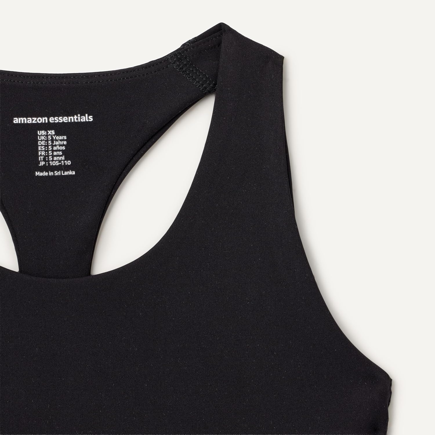 image:imageAmazon Essentials Girls Active Total Train Racerback Sports Bra for Gym Workout TrainingBlack