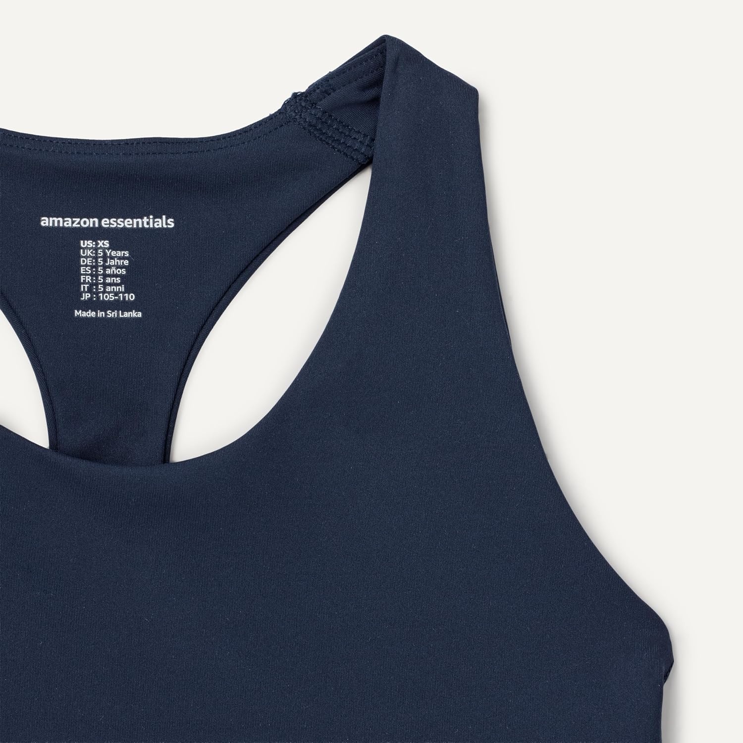 image:imageAmazon Essentials Girls Active Total Train Racerback Sports Bra for Gym Workout TrainingNavy