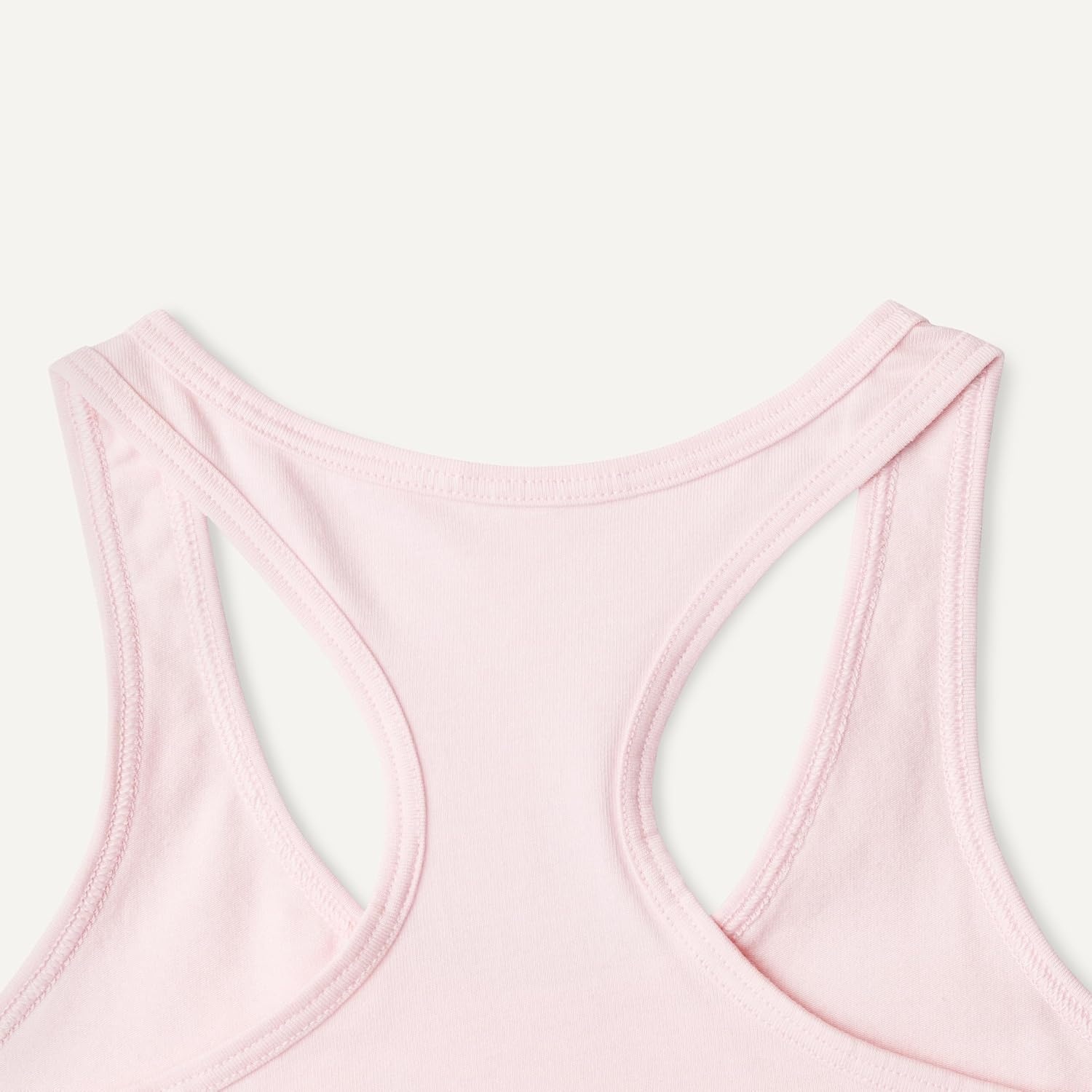 image:imageAmazon Essentials Girls Cotton Jersey Racerback Crop Top BraletteMedium Grey Heather Pale Pink