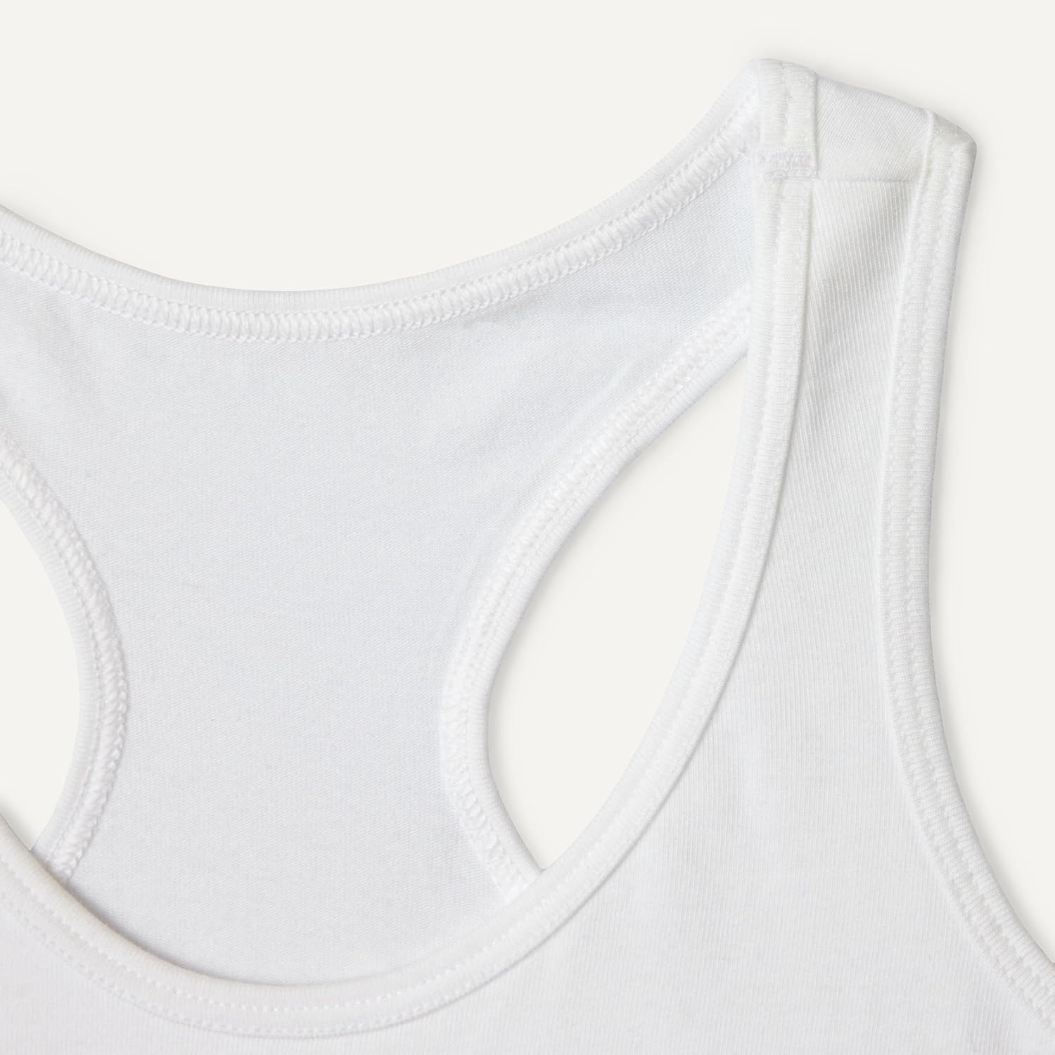 image:imageAmazon Essentials Girls Cotton Jersey Racerback Crop Top BraletteWhite