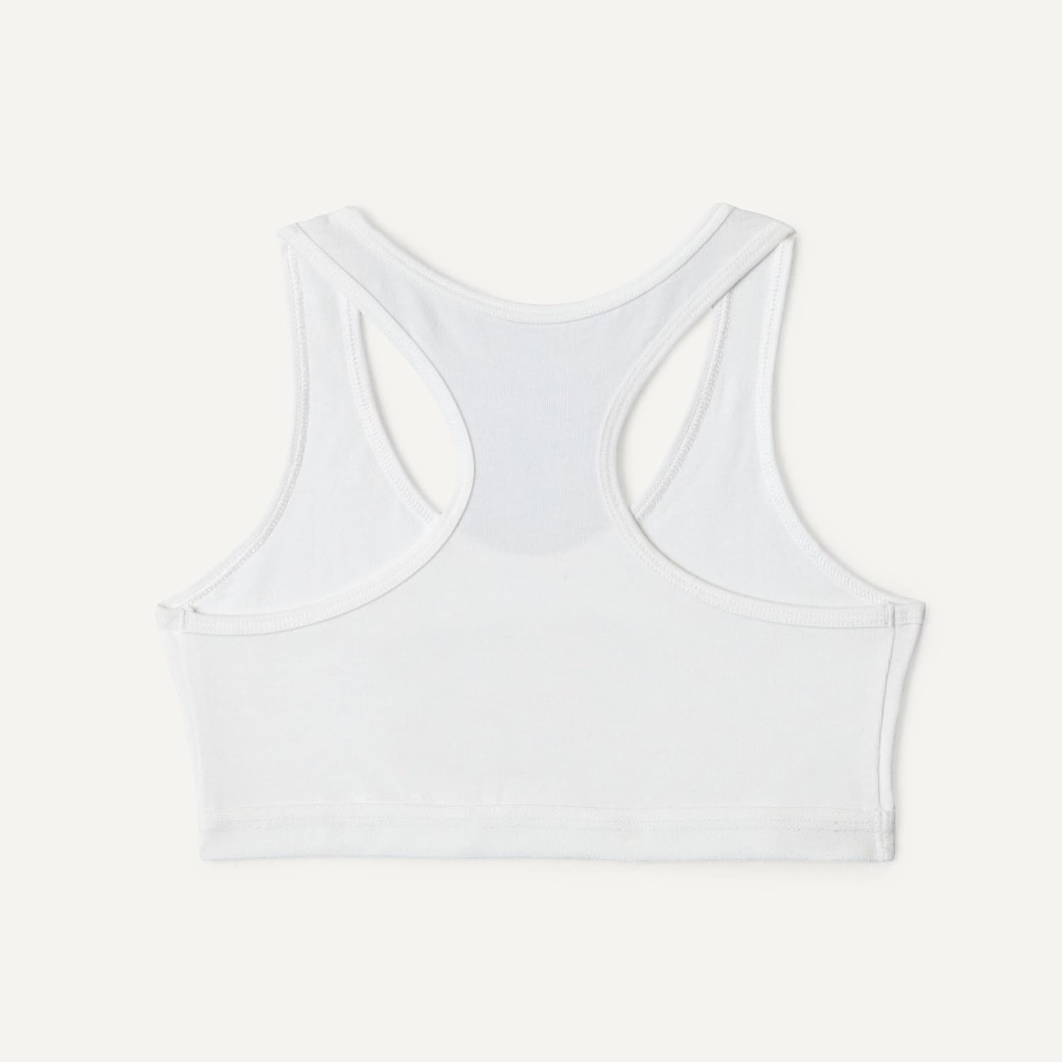 image:imageAmazon Essentials Girls Cotton Jersey Racerback Crop Top BraletteWhite
