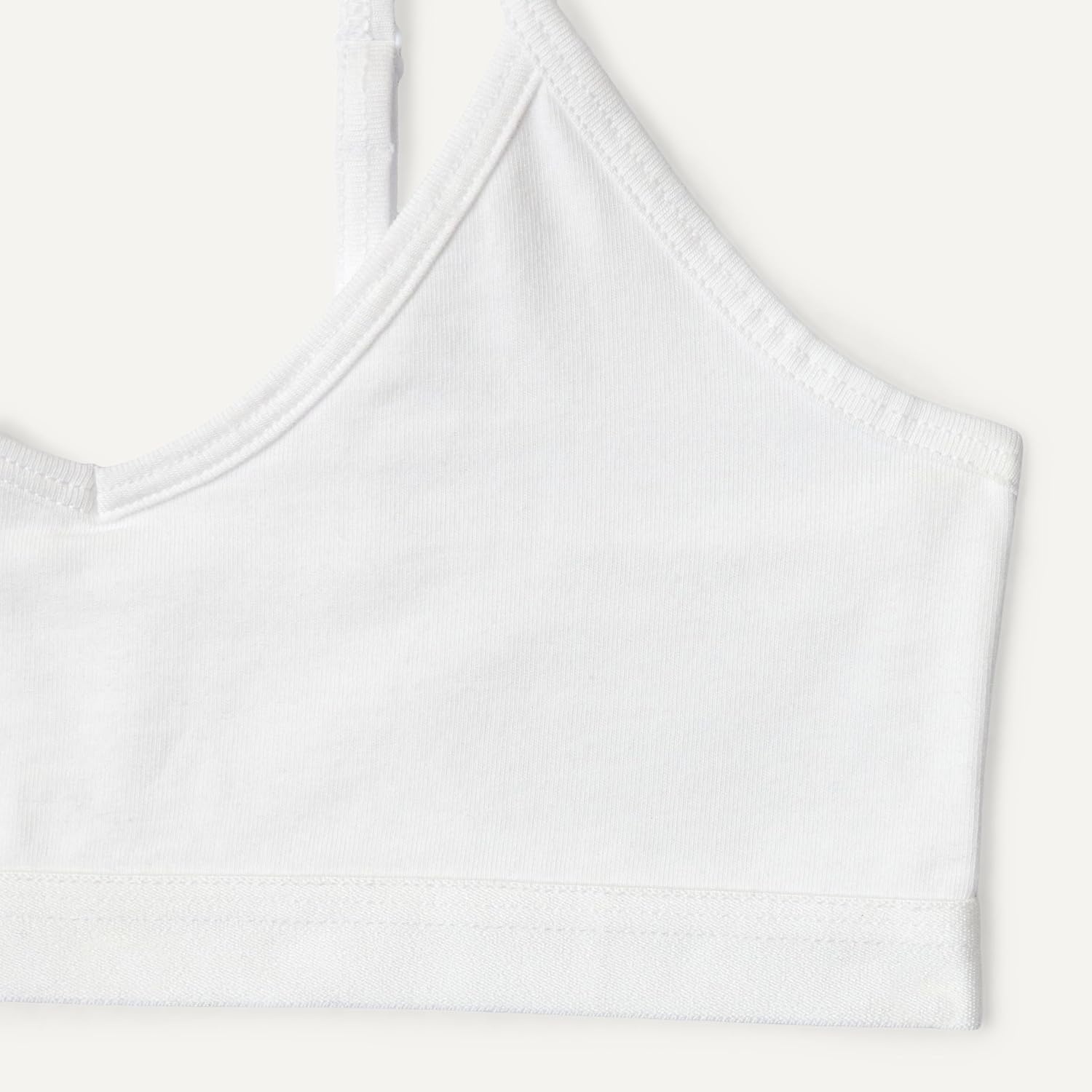 image:imageAmazon Essentials Girls Cotton Jersey VNeck Training BralettesBlack White