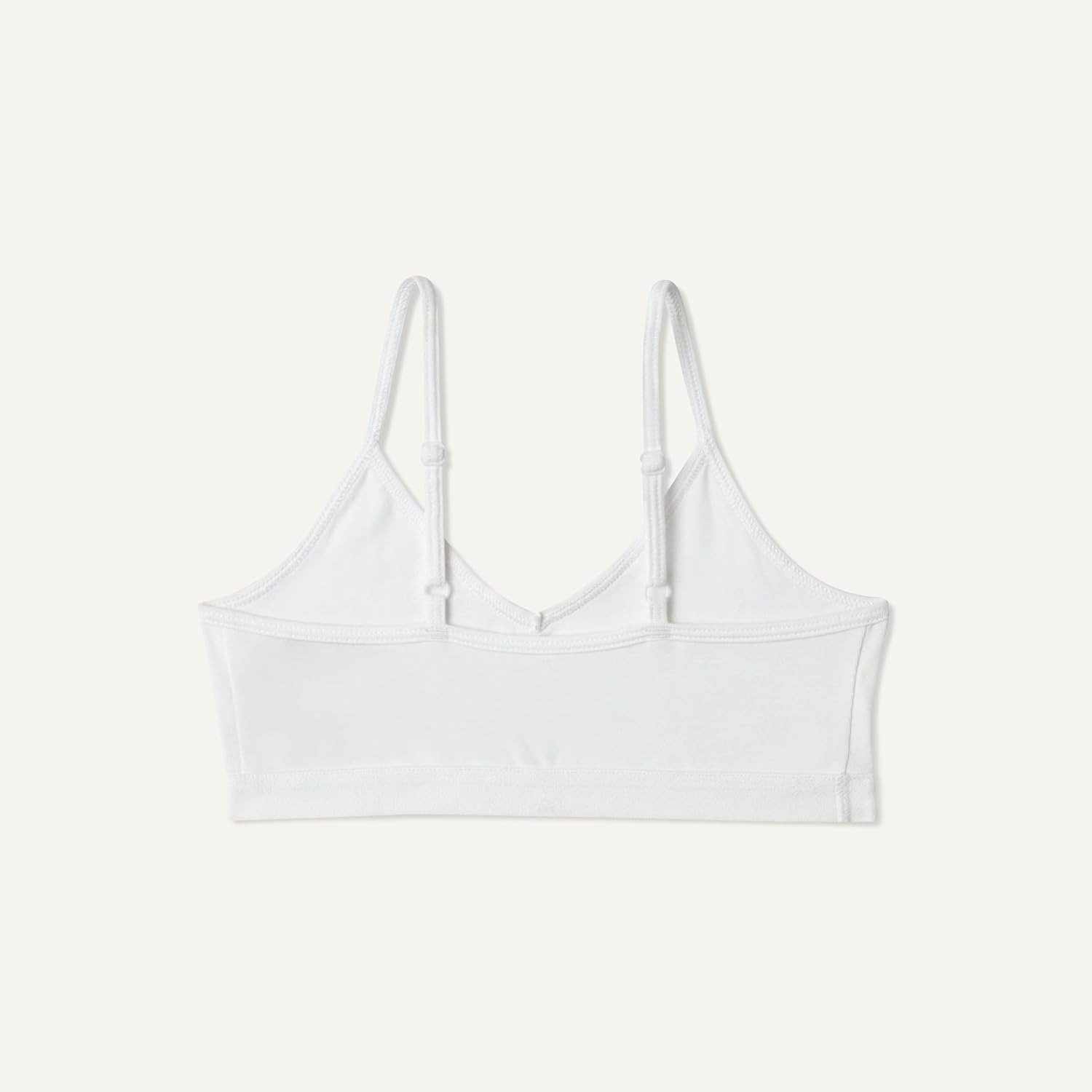 image:imageAmazon Essentials Girls Cotton Jersey VNeck Training BralettesWhite