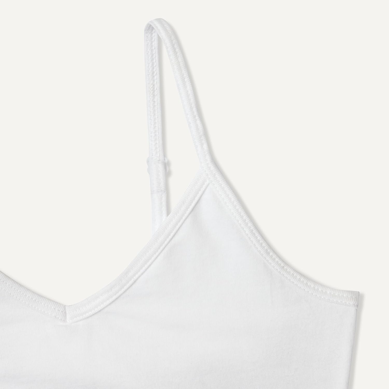image:imageAmazon Essentials Girls Cotton Jersey VNeck Training BralettesWhite