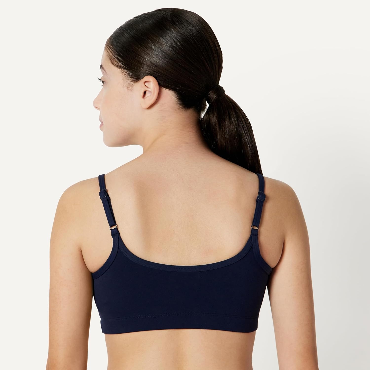 image:imageAmazon Essentials Girls FormFlex Light Support Spaghetti Strap Training Sports BraNavy