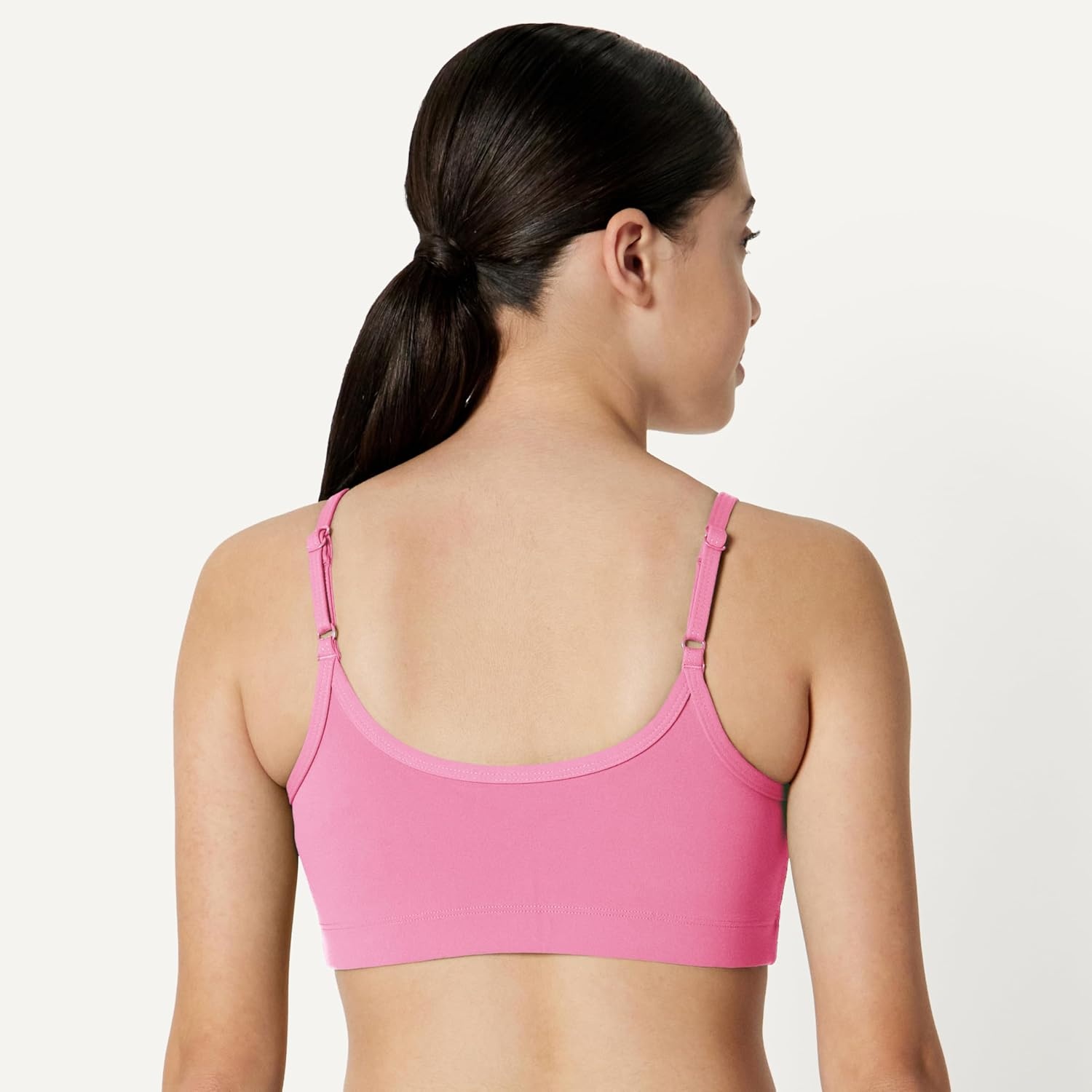 image:imageAmazon Essentials Girls FormFlex Light Support Spaghetti Strap Training Sports BraPink