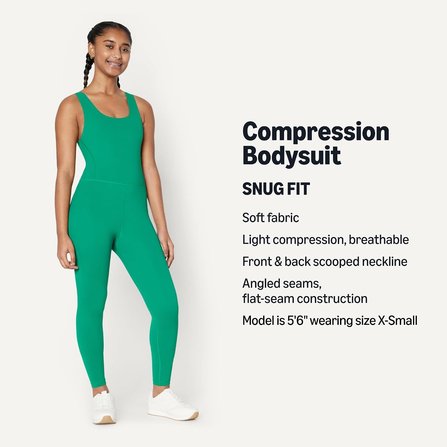 image:imageAmazon Essentials Girls Gymnastics Buttery Soft FormFlex Dance Tank Unitard BodysuitEmerald Green