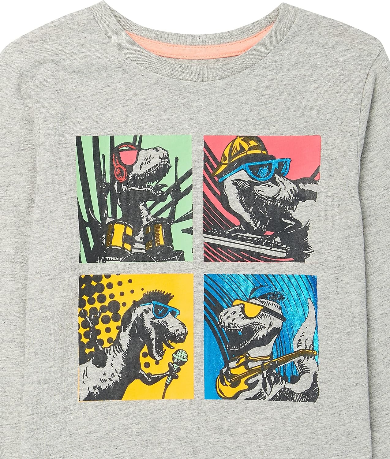 image:imageAmazon Essentials Toddler Boys LongSleeve Cotton TShirts Multipacks5pack Jurassic Rock
