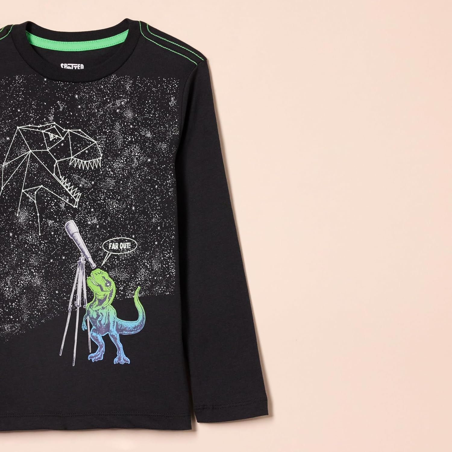 image:imageAmazon Essentials Toddler Boys LongSleeve Cotton TShirts Multipacks5pack Space Dino