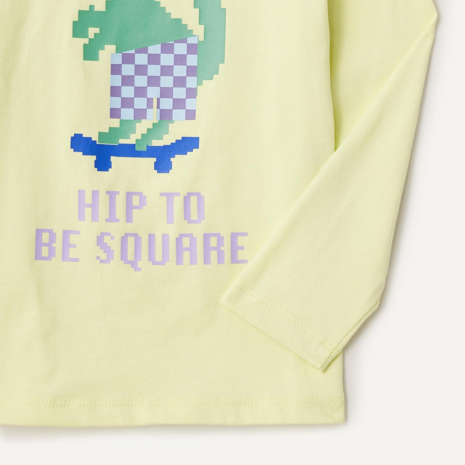 image:imageAmazon Essentials Toddler Boys LongSleeve Cotton TShirts MultipacksPastel Green Pixel Dino