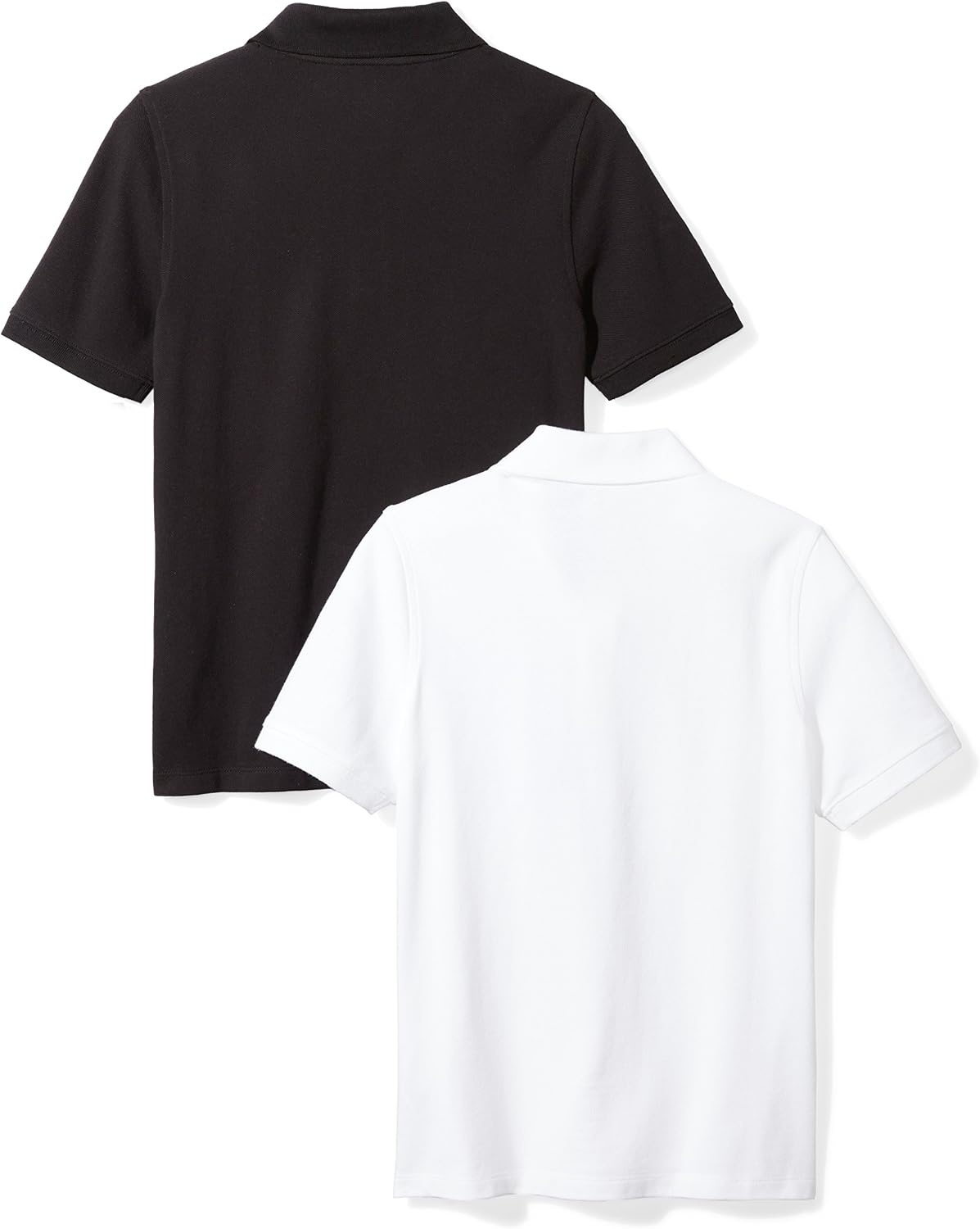 image:imageAmazon Essentials Toddler Boys School Uniform ShortSleeve Pique Polo Shirts Breathable Cotton Button Closure MultipacksBlackWhite
