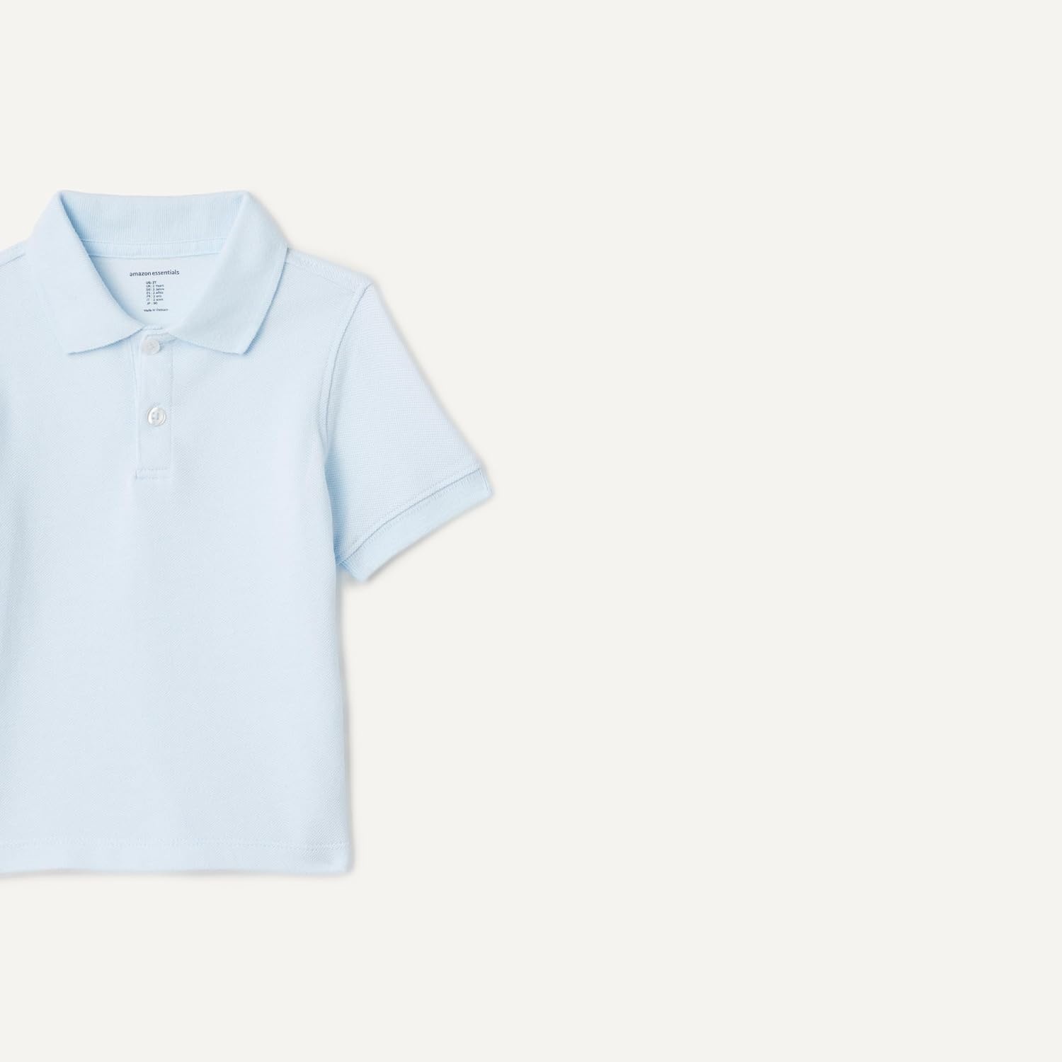 image:imageAmazon Essentials Toddler Boys School Uniform ShortSleeve Pique Polo Shirts Breathable Cotton Button Closure MultipacksLight Blue