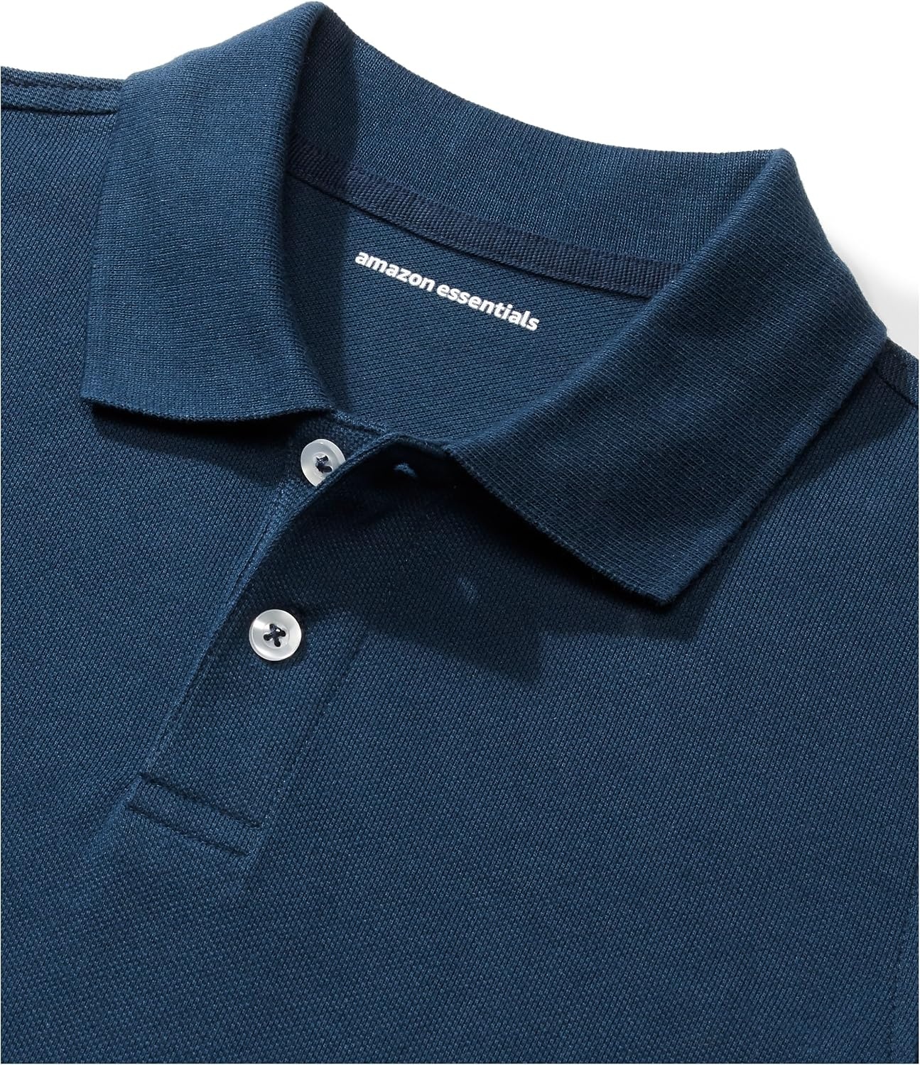 image:imageAmazon Essentials Toddler Boys School Uniform ShortSleeve Pique Polo Shirts Breathable Cotton Button Closure MultipacksNavy