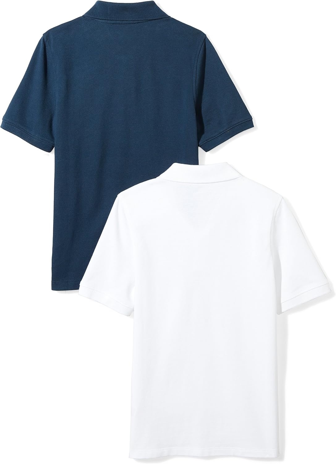image:imageAmazon Essentials Toddler Boys School Uniform ShortSleeve Pique Polo Shirts Breathable Cotton Button Closure MultipacksNavyWhite