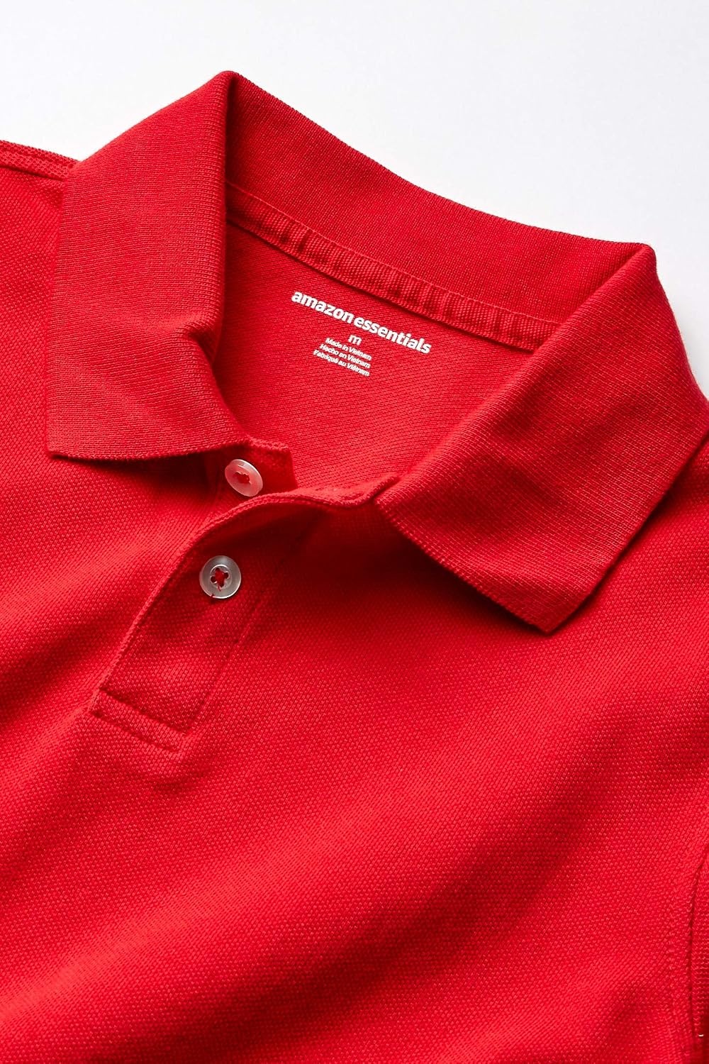 image:imageAmazon Essentials Toddler Boys School Uniform ShortSleeve Pique Polo Shirts Breathable Cotton Button Closure MultipacksRed
