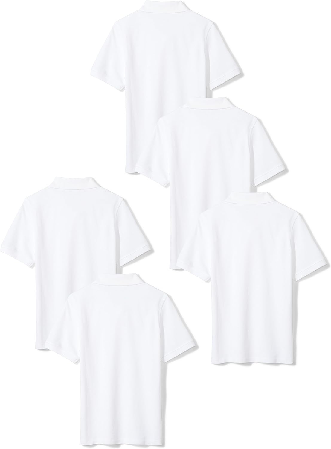 image:imageAmazon Essentials Toddler Boys School Uniform ShortSleeve Pique Polo Shirts Breathable Cotton Button Closure MultipacksWhite